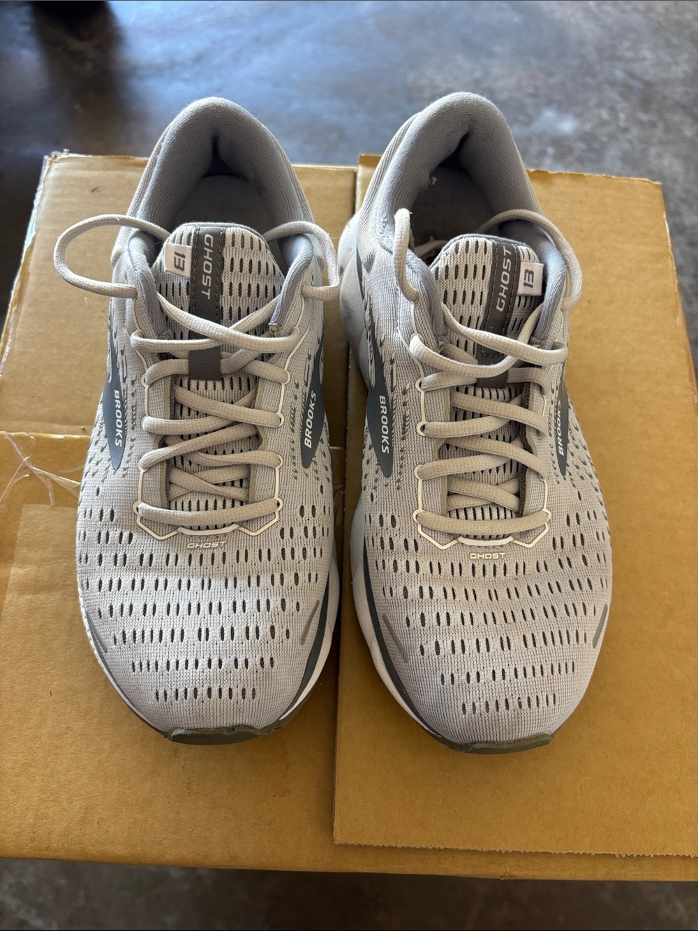 Brooks Women’s Light Gray Ghost 13 Running Sneakers